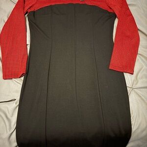 Elegant Red and Black Women's Dress